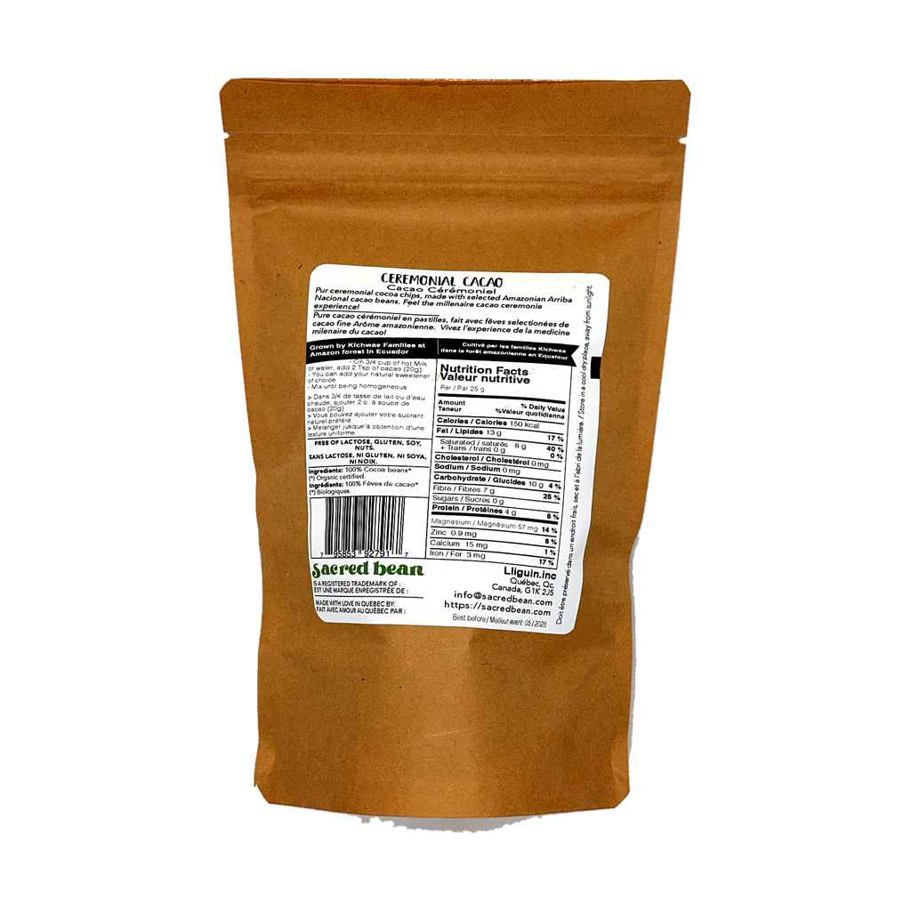 Ceremonial Cacao Paste – 100% Fino de Aroma, Ecuador