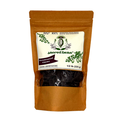 Bag of 1/2 pound of Ceremonial cacao paste, 100% fino de aroma cacao beans from Ecuadorian amazon forest 