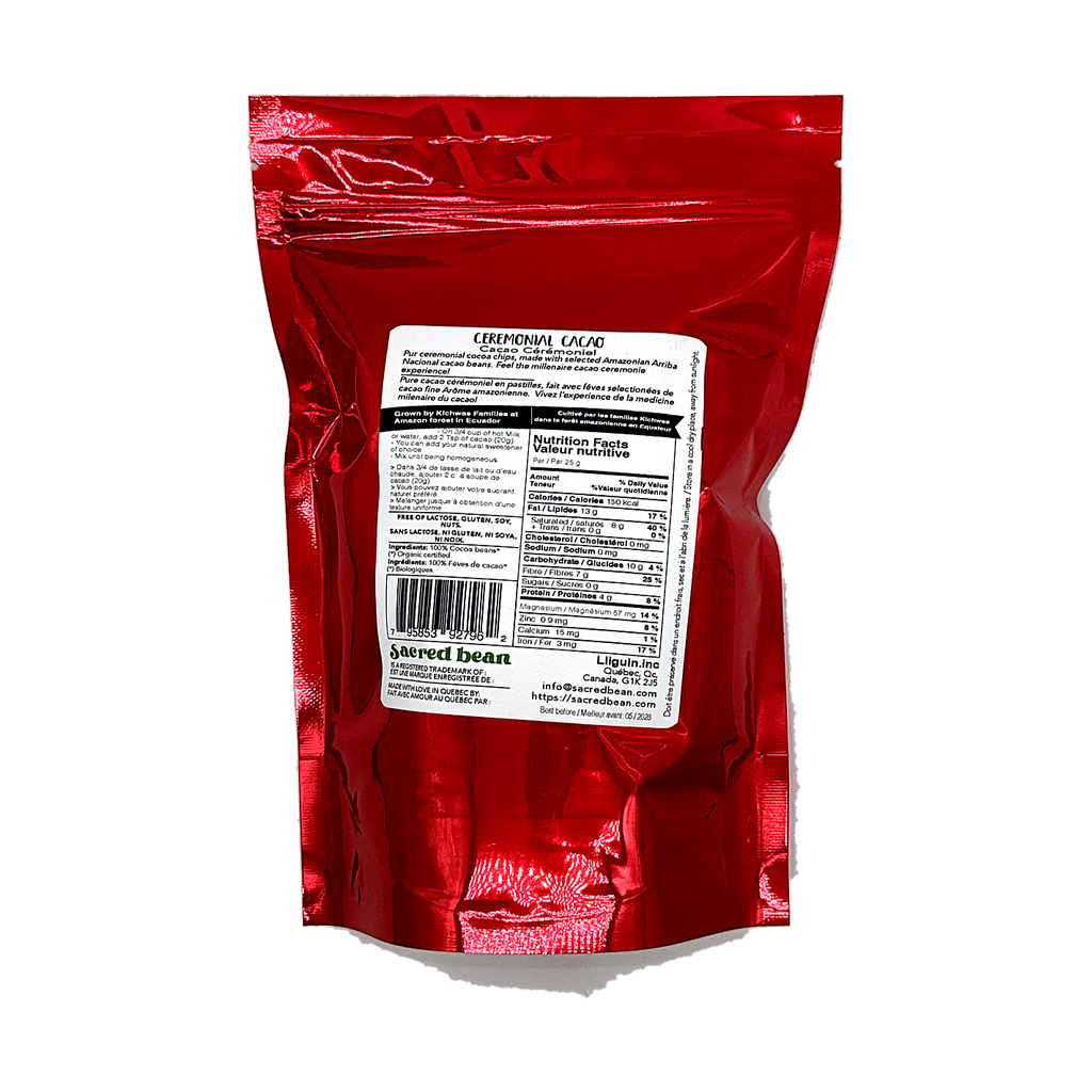 Ceremonial Cacao Paste – 100% Fino de Aroma, Ecuador